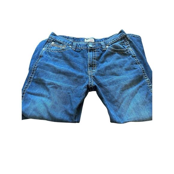 Wrangler 20X Style 33 Extreme Relaxed Jeans Mens 36x30 Blue Straight Leg Cotton - Picture 3 of 9